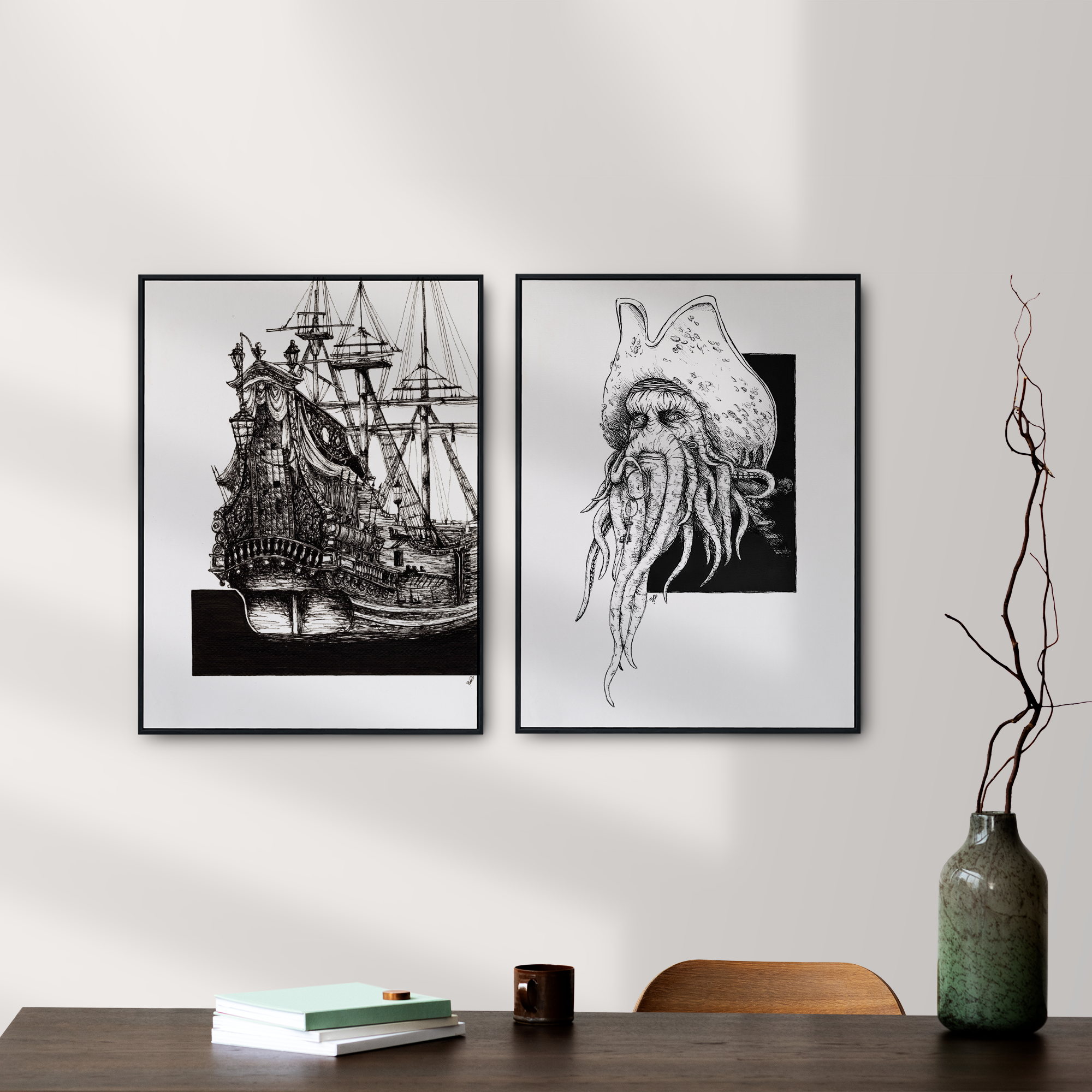 Illustrations encadrées